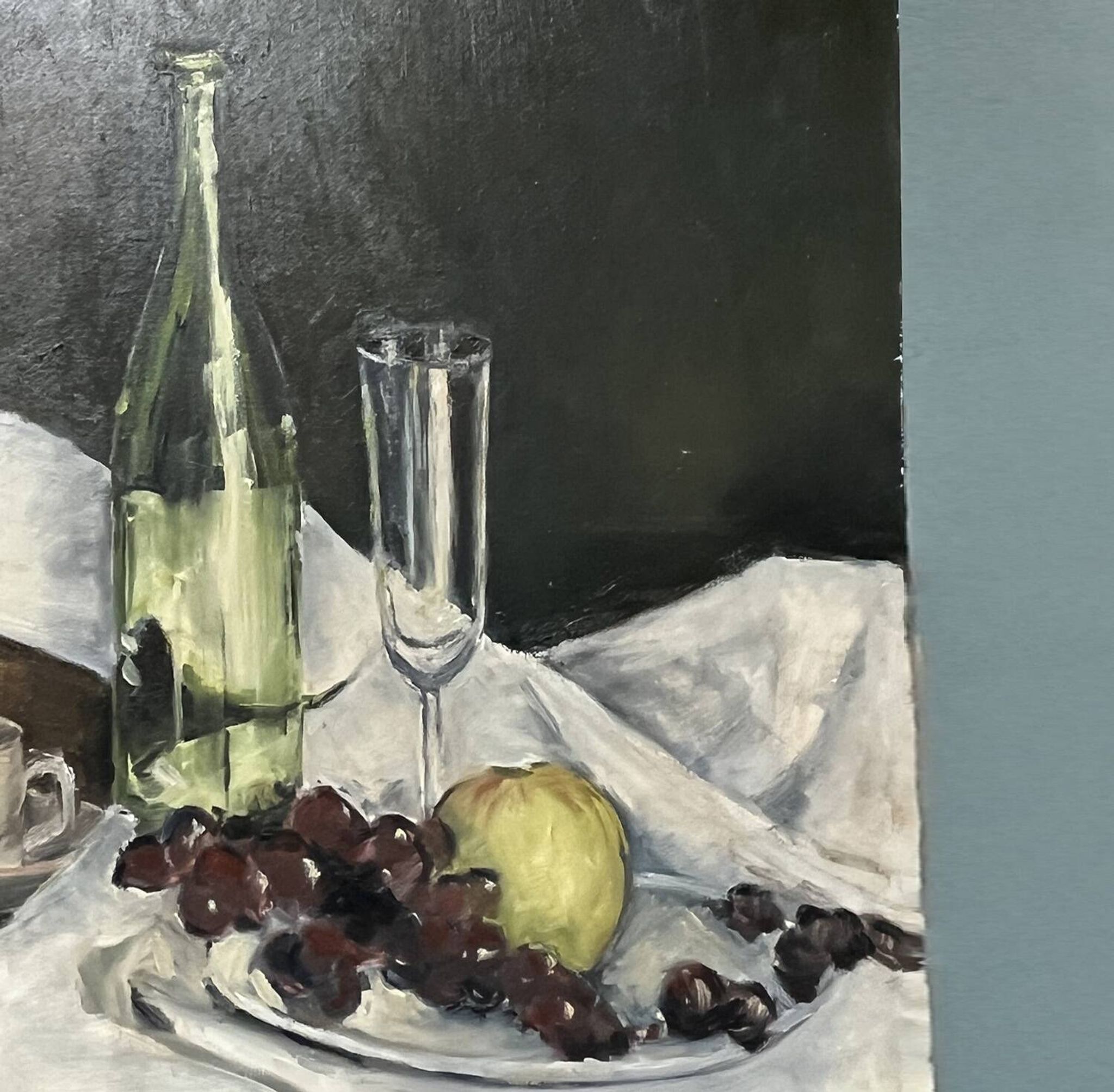 Tableau années 60 "La desserte signé J.Paul