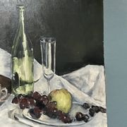 Tableau années 60 "La desserte signé J.Paul