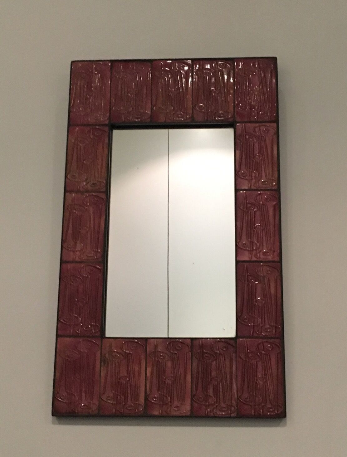 Ceramic mirror 35x59cm