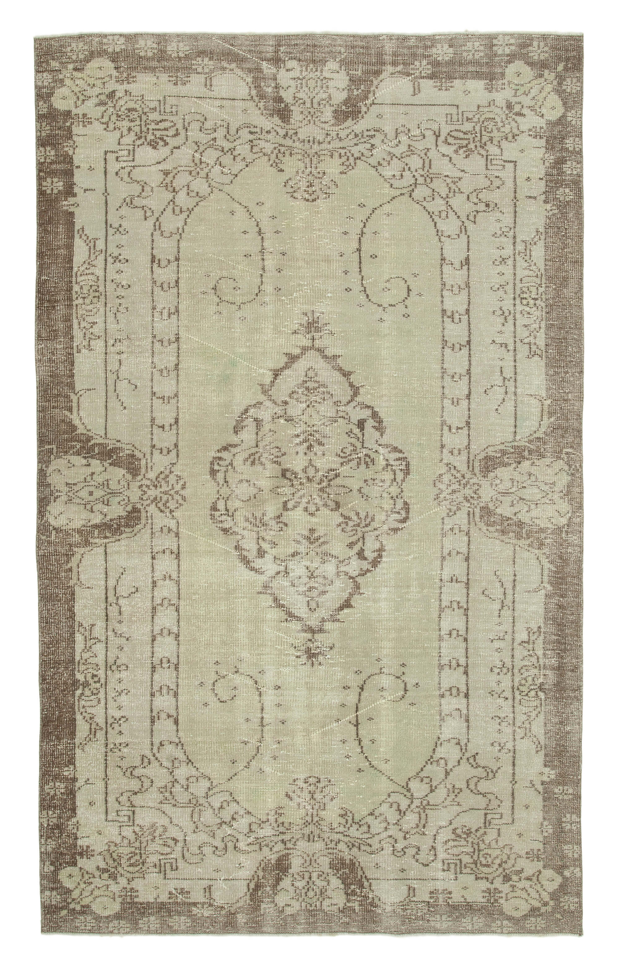 Handwoven contemporary anatolian beige carpet 170 cm x 277 cm