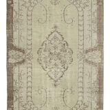 Handwoven contemporary anatolian beige carpet 170 cm x 277 cm