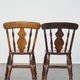 Antique set of 4 wooden dining chairs from the 19th century