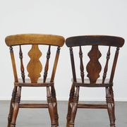 Antique set of 4 wooden dining chairs from the 19th century