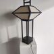 Japanese lamp in black lacquered wood and rice paper H:75cm