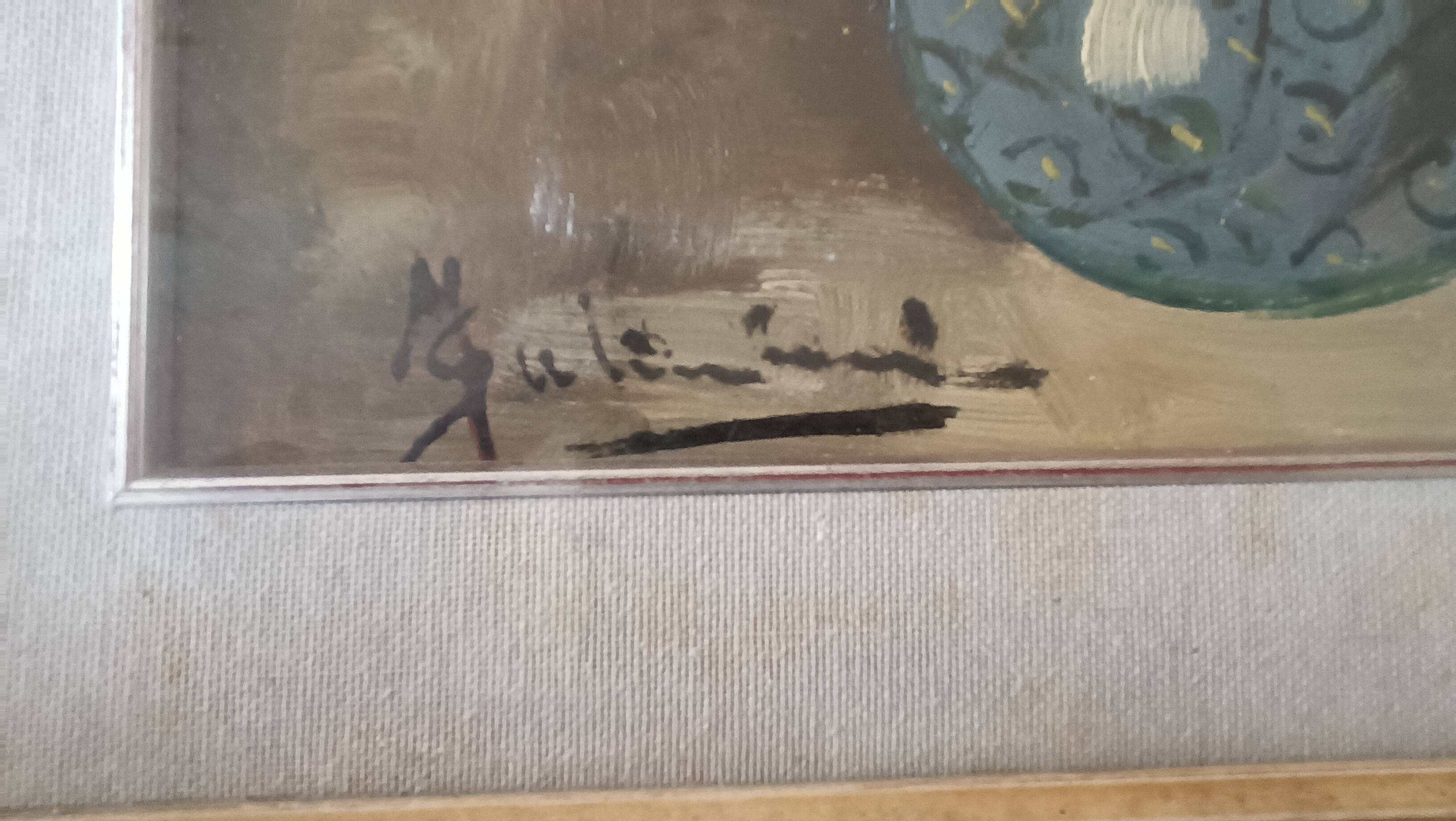 PEINTURE À L'HUILE SUR FLEURS DE TABLE MAURO SALIMBENI (MILAN 1874-1942 TURIN)