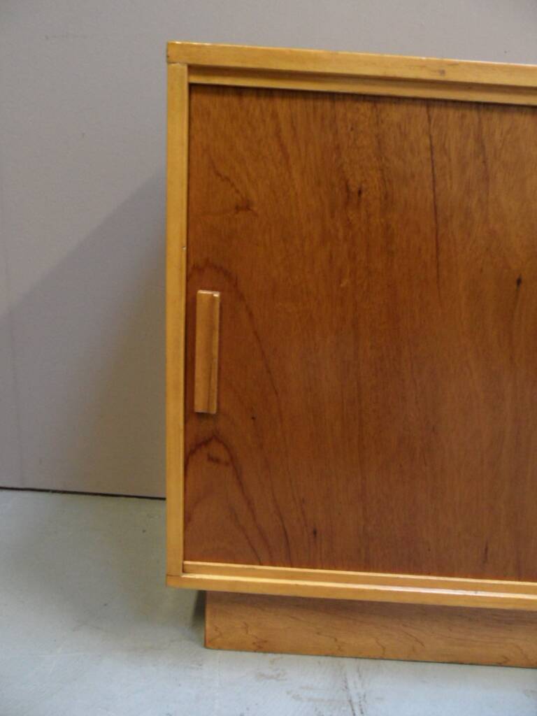 Mid Century vintage filing cabinet with sliding doors 1960's