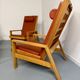 Ensemble salon en pin 3 fauteuils lounge et table design scandinave 70