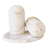 Salt and pepper on marble base
