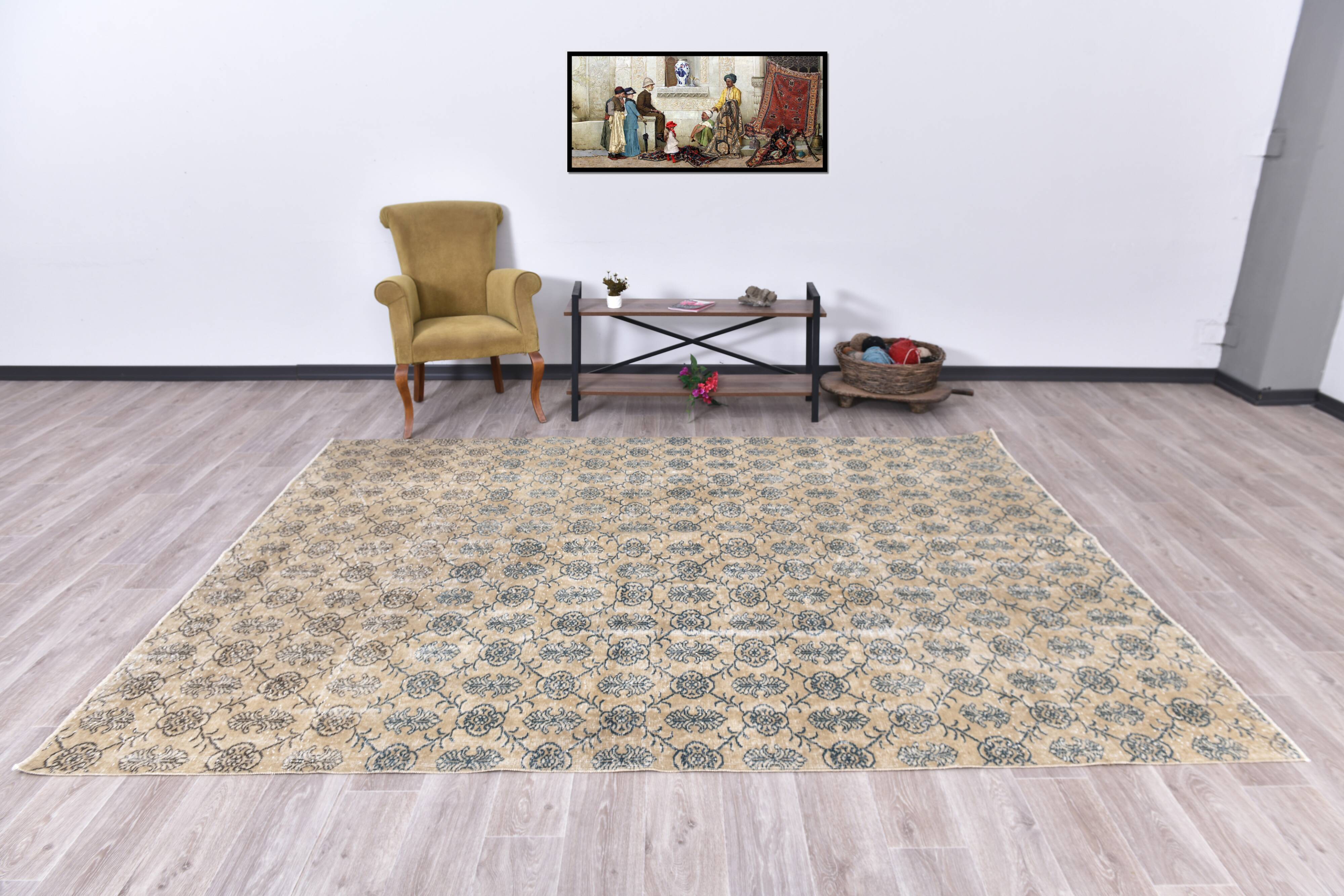 Light Mustard & Black Turkish Rug 215x296Cm SK 240852