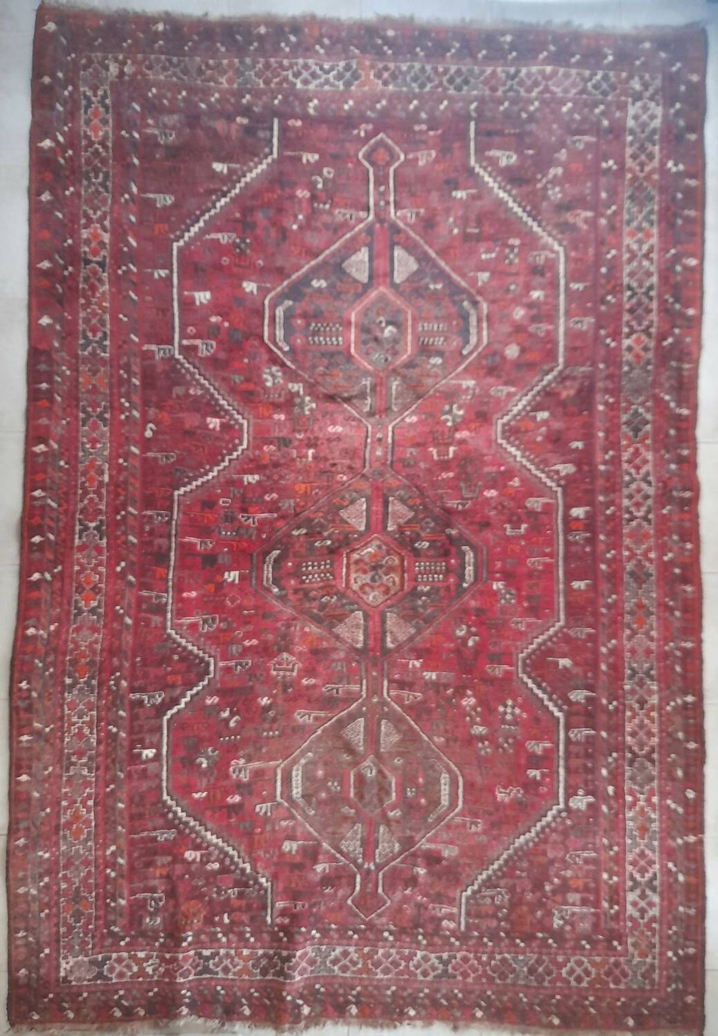 Grand Tapis Tribal Qashqai (Iran) – 343 x 237 cm