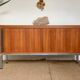 Teak sideboard, sliding doors