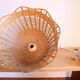 Flower-shaped braided wicker hanging