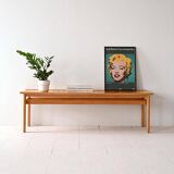 Scandinavian oak bench