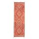 1970s Vintage Turkish Hand-Knotted Wool Cotton Red Runner Rug 90x290