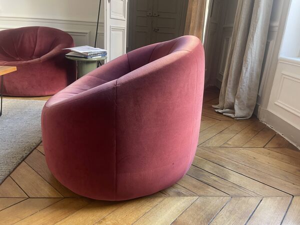 Fauteuil Pumpkin Ligne Roset rouge