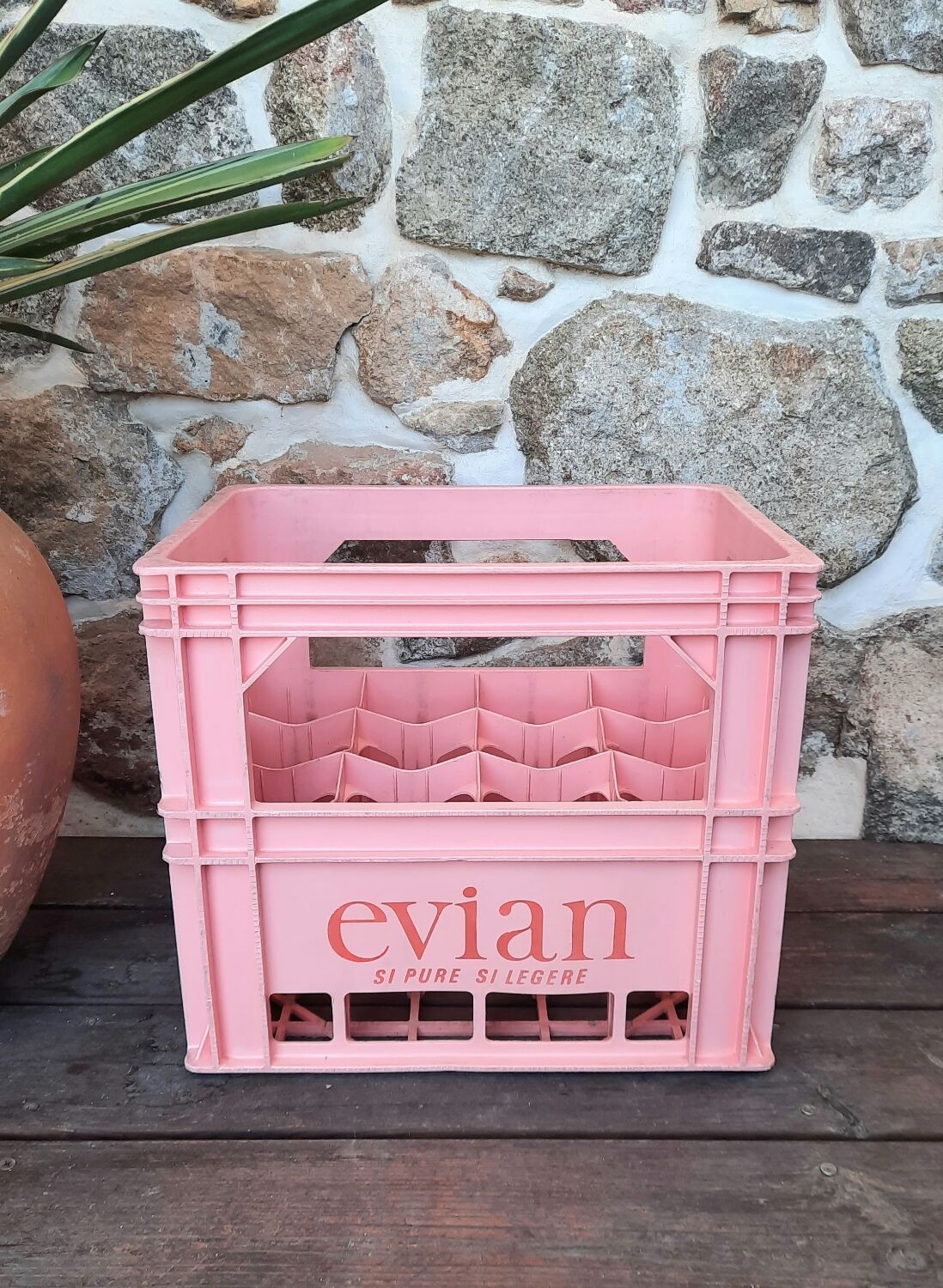 evian bottle rack