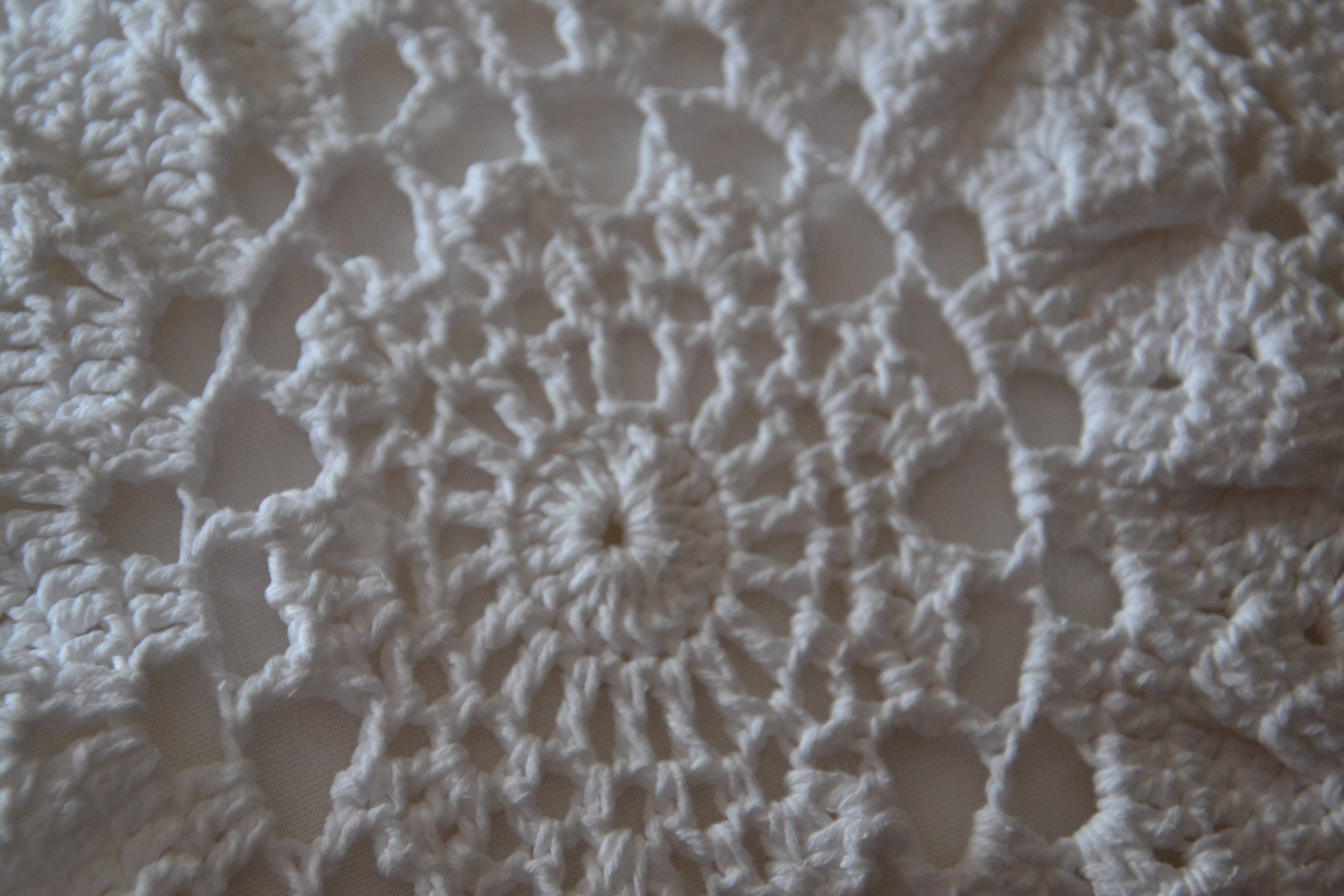 White crochet bedspread