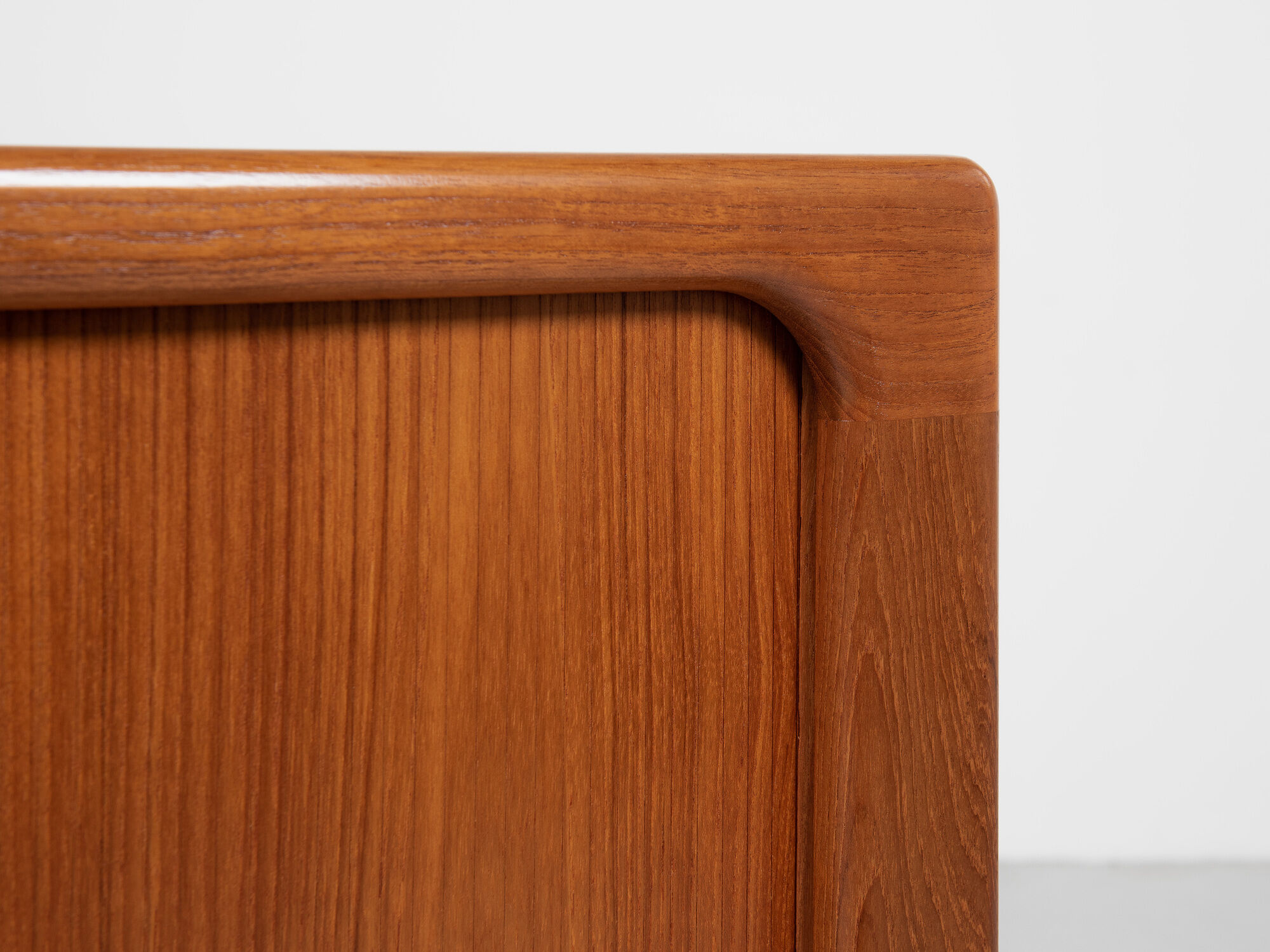 Midcentury Danish cabinet with tambour doors in teak by Dyrlund 1960s