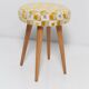 Set of two yellow and beige stools, mid-century, Europe, 1960s.