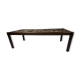 Teak coffee table with smoked glass 1970"