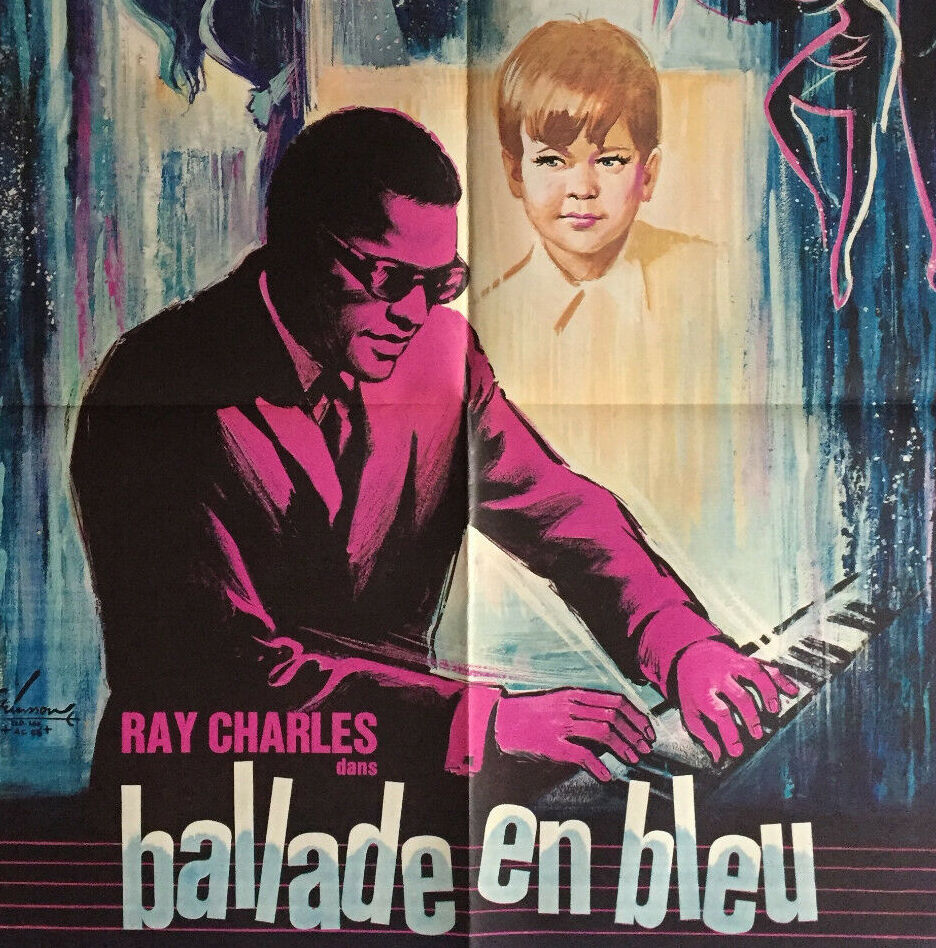 Movie poster "The Ballad in Blue" Ray Charles, Jazz 60x80cm 1965