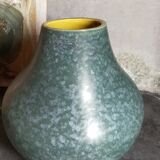 Vase céramique Allemande Art-Déco à l'émail moucheté modèle n°377