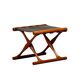 Poul Hundevad PH43 Guldhøj Stool in Teak and Black Leather, Denmark, 1960s