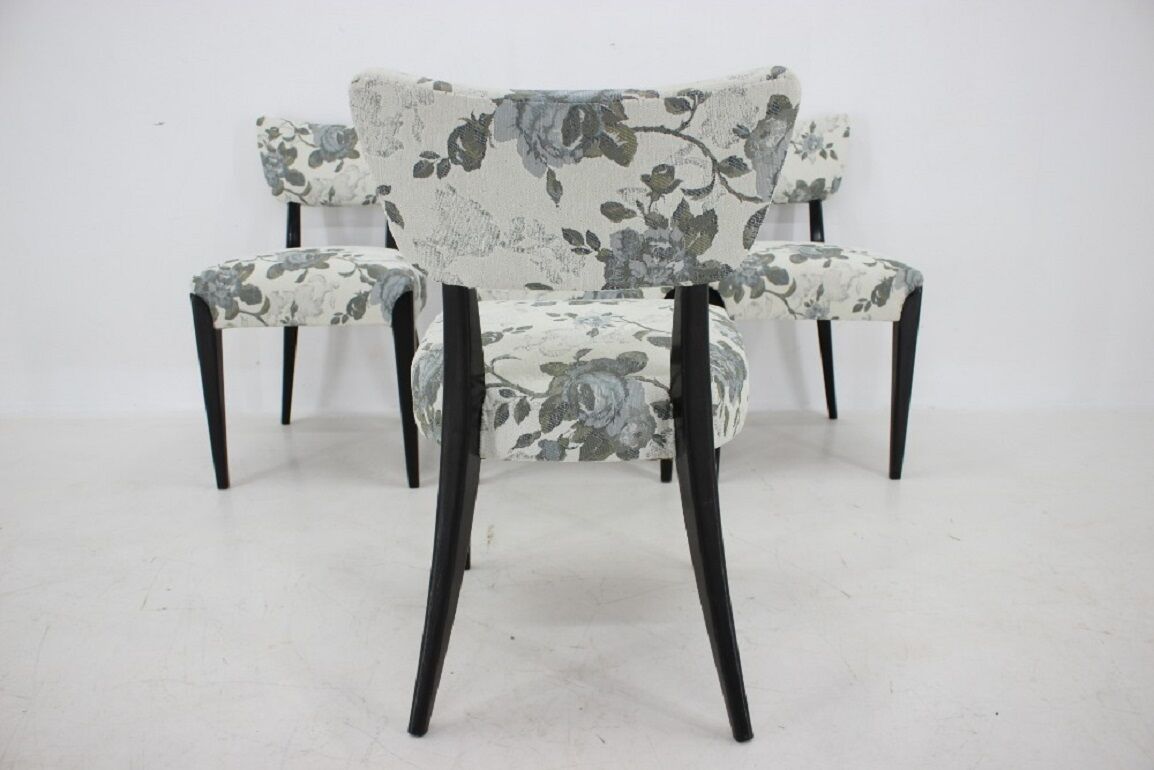4 1950s Jindrich Halabala dining chairs,Czechoslovakia