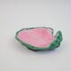 Vide Poche coquillage en céramique vert et rose signé A.Ferlay Vallauris Circa 1960