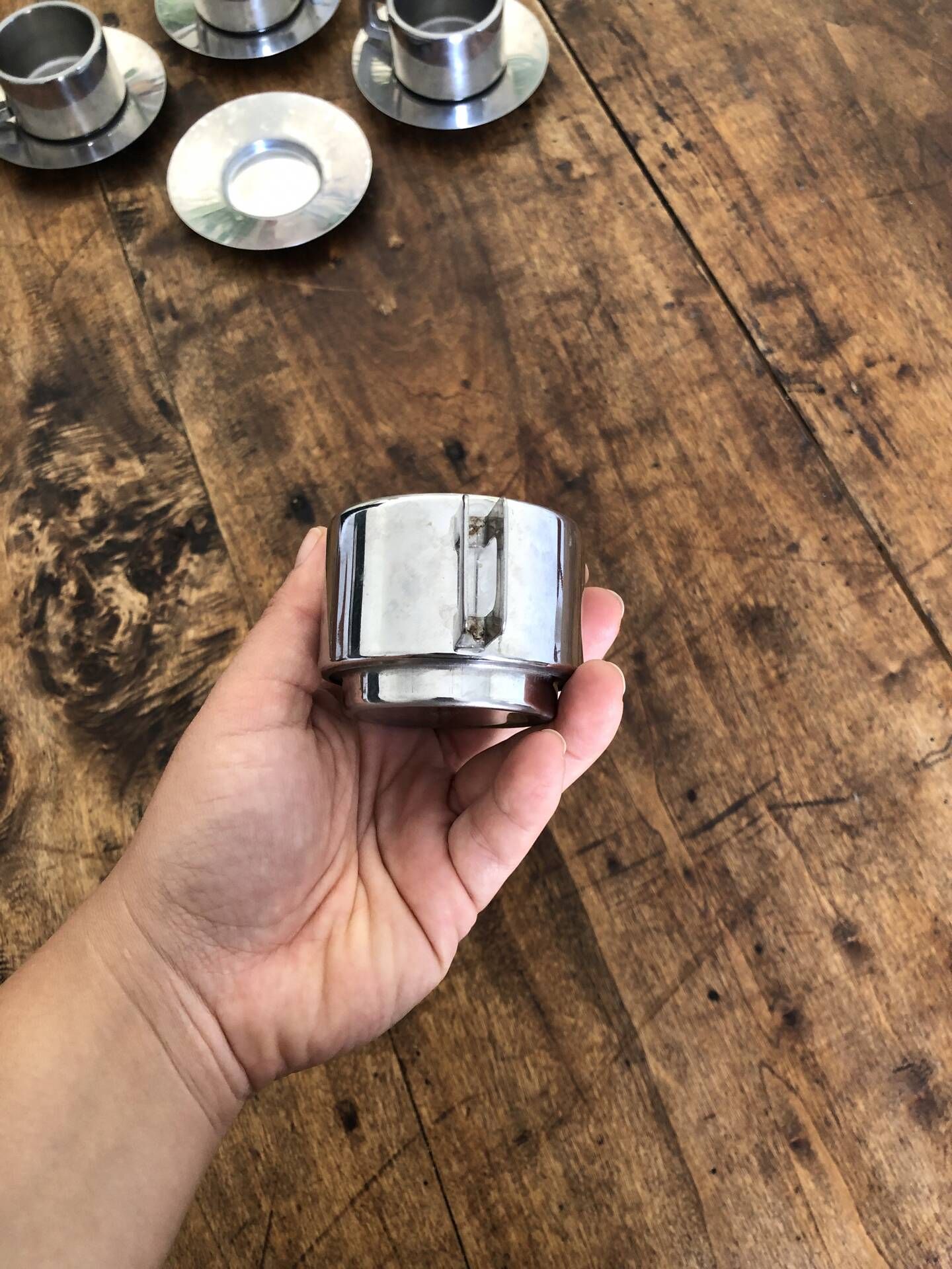Lot de 4 tasses Casalinghi inox