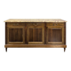 Mahogany and breccia marble sideboard
