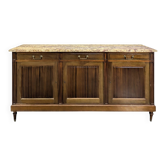 Mahogany and breccia marble sideboard