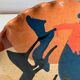 Abstract glazed ceramic fruit bowl / bowl / fruit basket