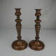Pair of French copper candlesticks, 19th century