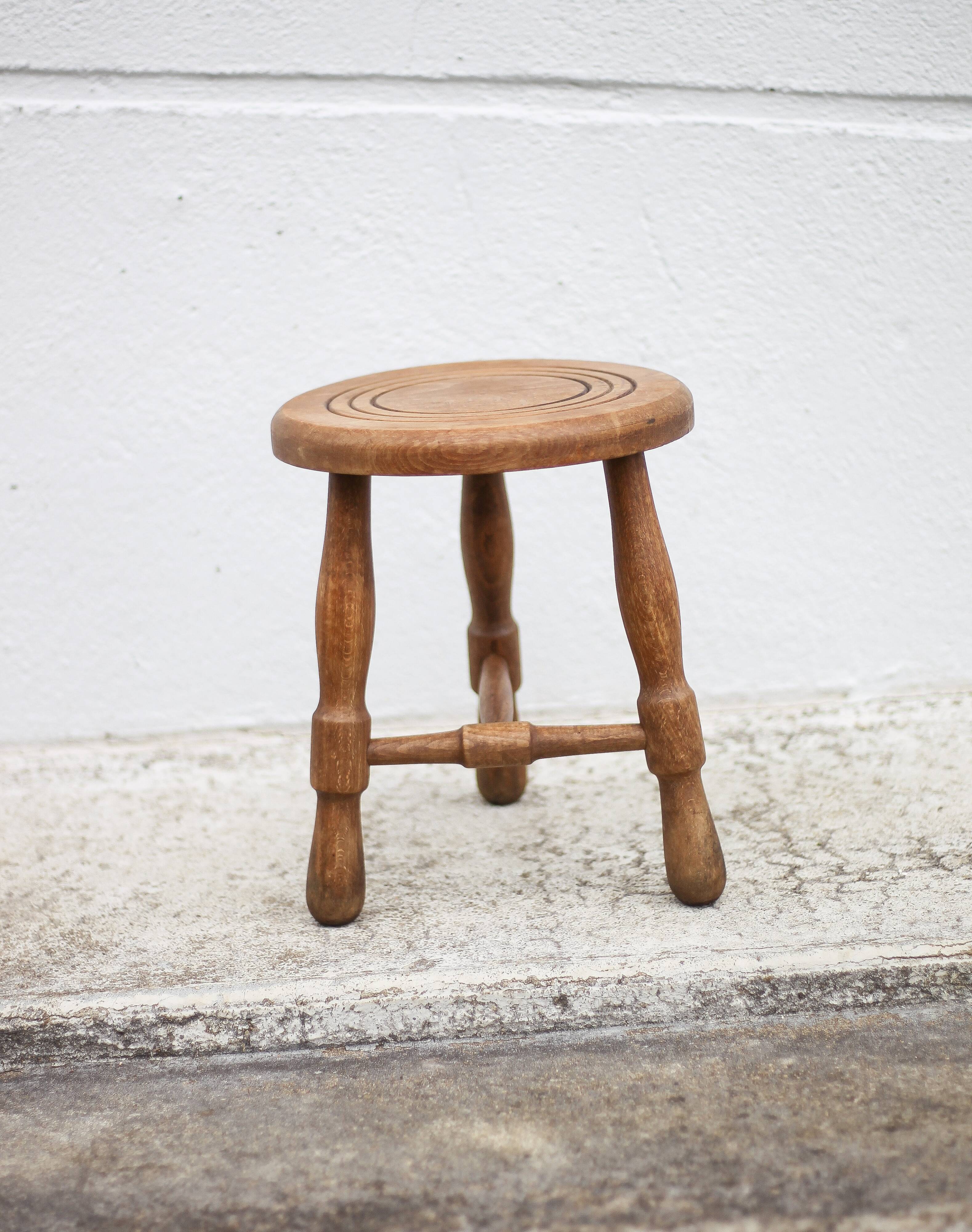 Tabouret vintage, tabouret bois, tabouret d'appoint, porte-plante