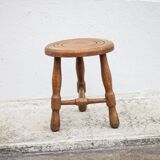 Tabouret vintage, tabouret bois, tabouret d'appoint, porte-plante