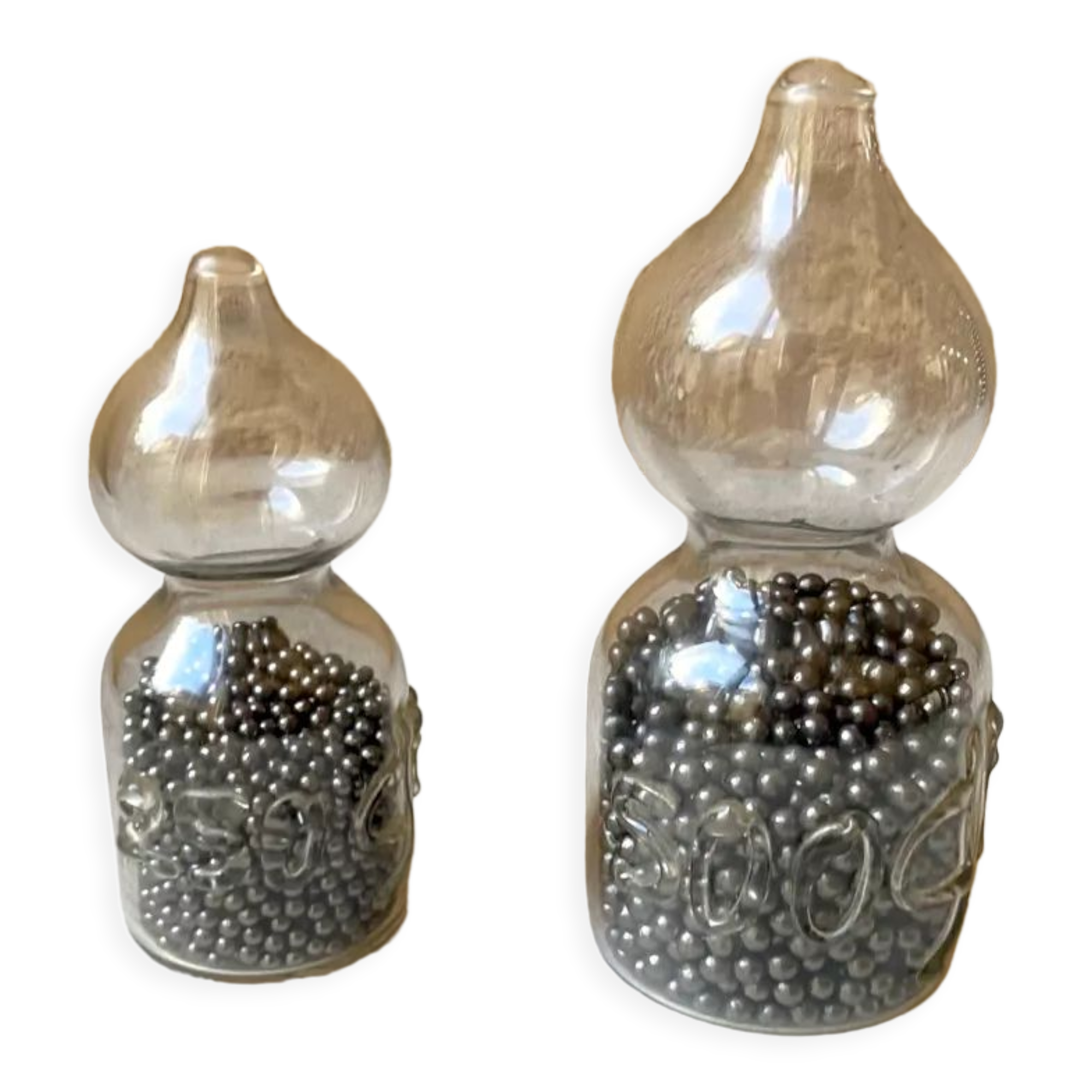 Weight blown glass & lead craftsmanship French vintage 60s