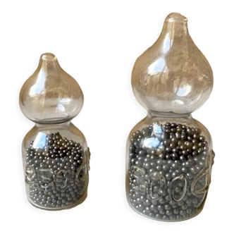 Weight blown glass & lead craftsmanship French vintage 60s