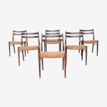 Set de 6 chaises d'Arne Wahl Iversen pour Glyngore Stolefabrik, Danemark, 1959