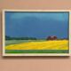 Original Swedish Oil on Canvas – "Approaching Storm" by Astrid Larje – Signed – Vintage and Framed – 43 × 30 cm (16.9" × 11.8")