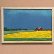 Original Swedish Oil on Canvas – "Approaching Storm" by Astrid Larje – Signed – Vintage and Framed – 43 × 30 cm (16.9" × 11.8")
