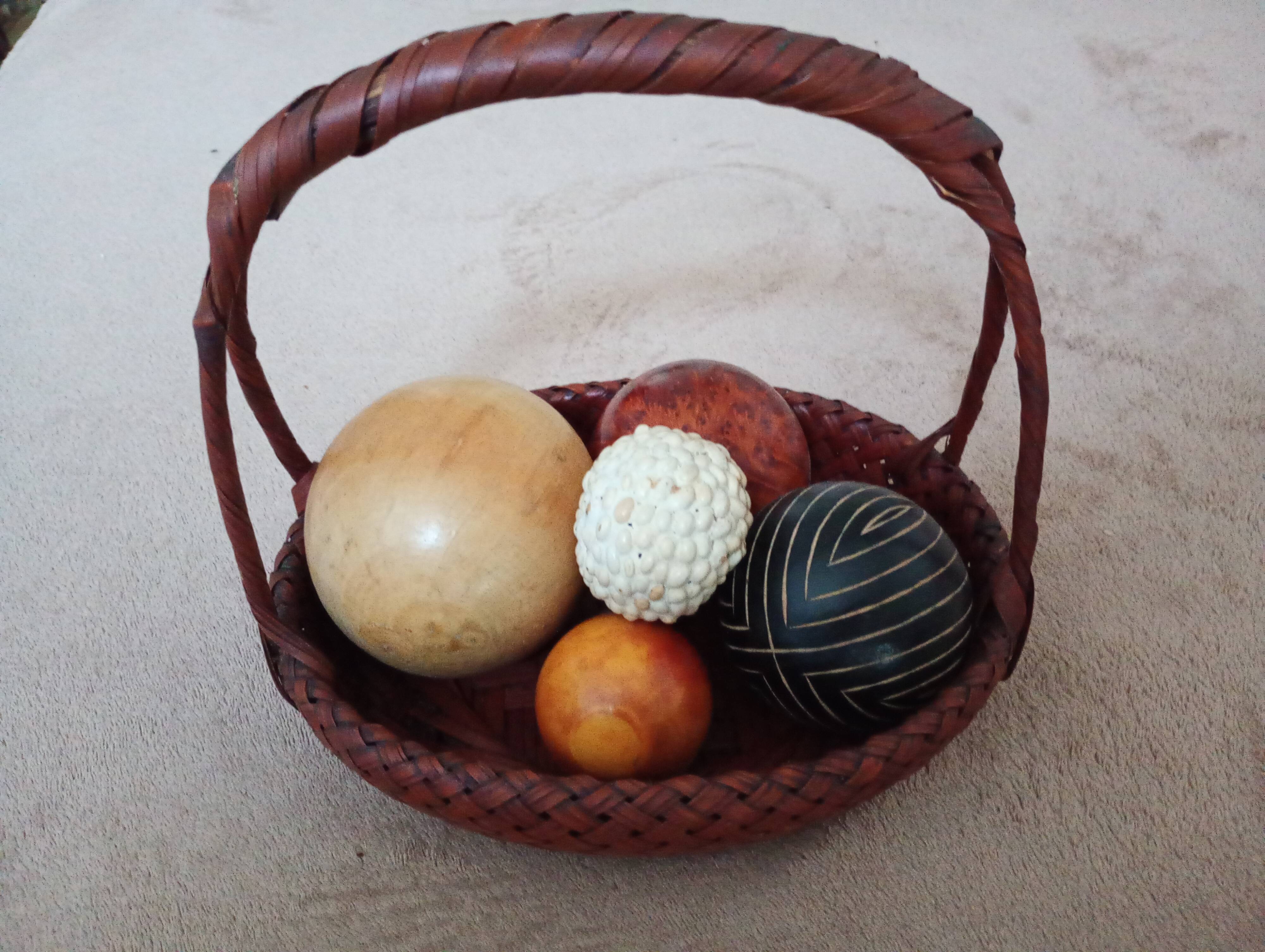Japanese woven bamboo basket Ikebana