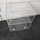 1970s Plexiglas side table on wheels
