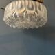 Vintage mid-century decorative ceiling light in thick glass.