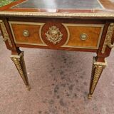 Louis XVI style bureau plat - Circa 1880 - In mahogany and mahogany veneer