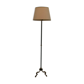 Bronze tripod floor lamp with doe hooves, 1950