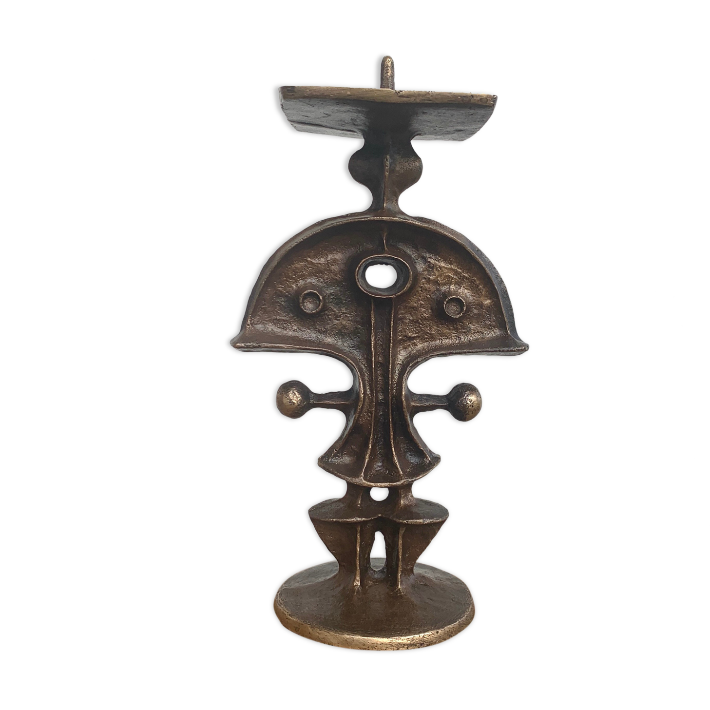 Brutalist Candlestick by Zoltan Pap