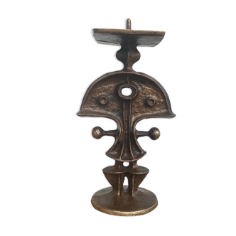 Brutalist Candlestick by Zoltan Pap
