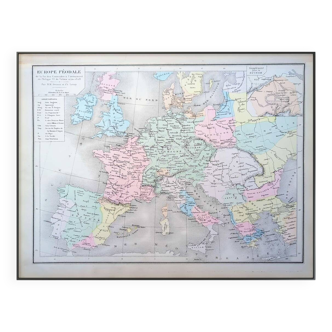 Imprimée en 1879, l'Europe Féodale.