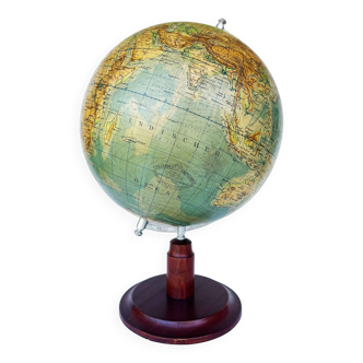 Grand globe terrestre années 40 - Art Déco - Columbus Berlin 50 cm H
